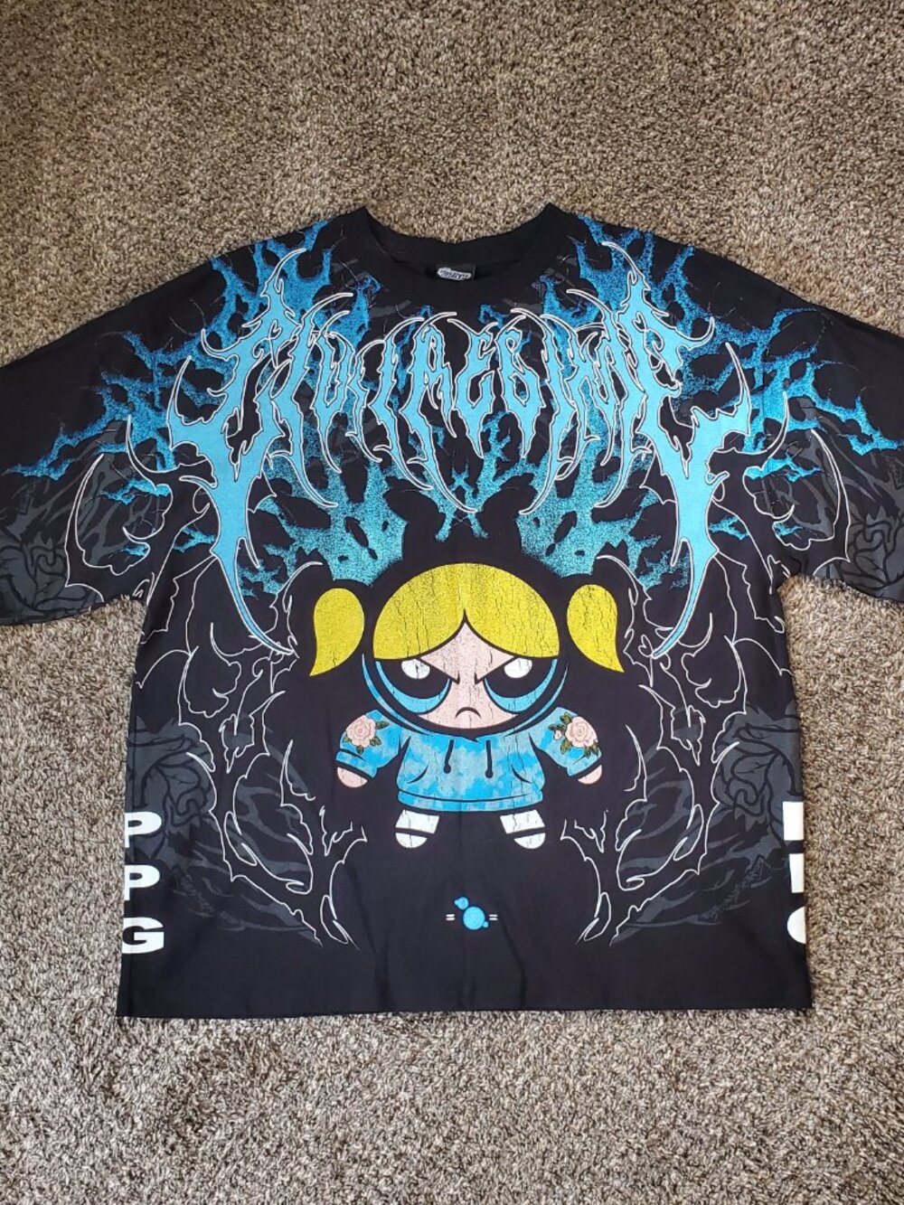 Civil Regime X Powerpuff Girls Bubbles Graphic Pump Cover Oversized Shirt - 2XL